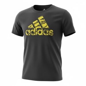 Adidas Boy’s Black T-Shirt with Gold Foil Logo